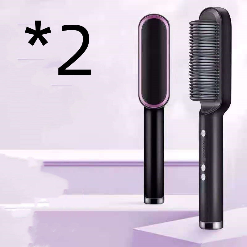 Cepillo Eléctrico 2 en 1 – Alisado y Rizado Profesional con Tecnología de Iones Negativos