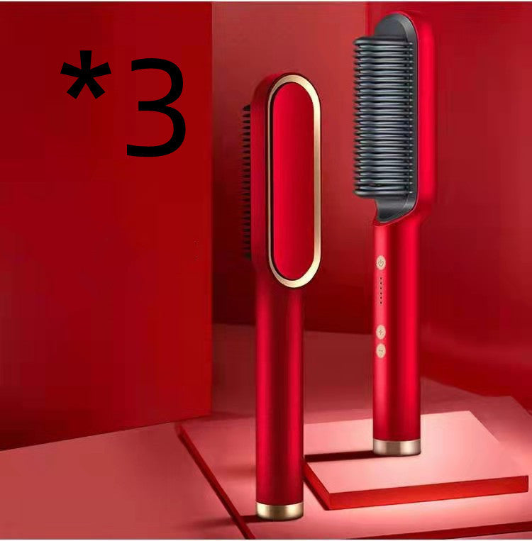 Cepillo Eléctrico 2 en 1 – Alisado y Rizado Profesional con Tecnología de Iones Negativos