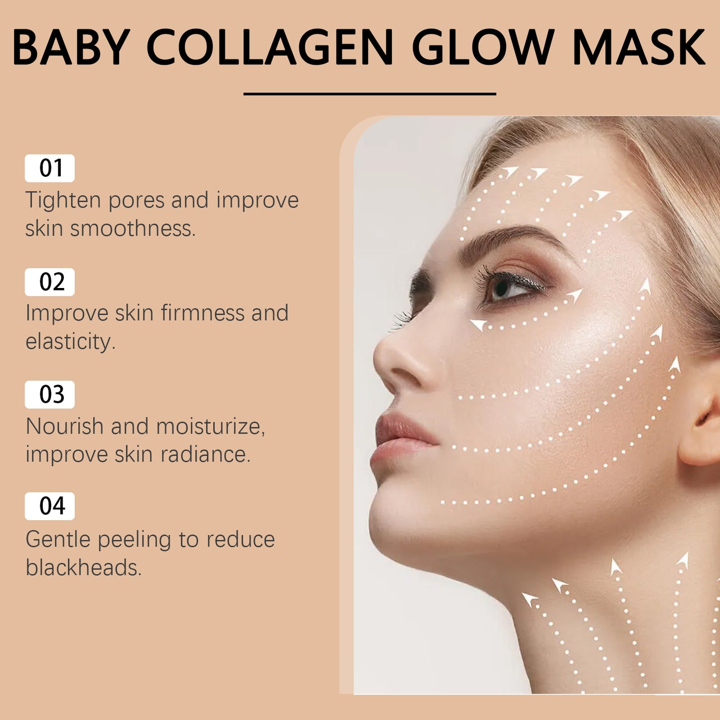 Mascarilla Exfoliante De Colágeno Mascarilla Hidratante, Hidratante, Antiarrugas E Iluminadora