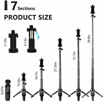 Selfie Stick Tripod 40  Bluetooth Remote Portable For IPhone And Android Phones