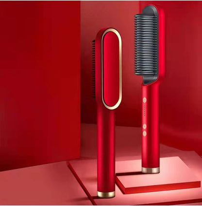 Cepillo Eléctrico 2 en 1 – Alisado y Rizado Profesional con Tecnología de Iones Negativos