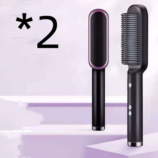 Cepillo Eléctrico 2 en 1 – Alisado y Rizado Profesional con Tecnología de Iones Negativos