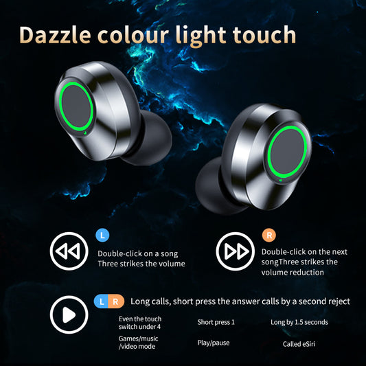 Auriculares Inalámbricos YD03 Bluetooth TWS con Pantalla Digital Inteligente, Luz LED de Respiración y Diseño In-Ear