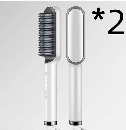 Cepillo Eléctrico 2 en 1 – Alisado y Rizado Profesional con Tecnología de Iones Negativos