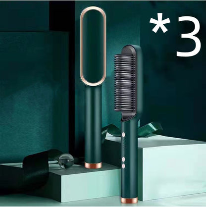 Cepillo Eléctrico 2 en 1 – Alisado y Rizado Profesional con Tecnología de Iones Negativos