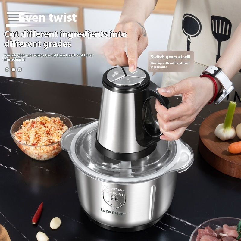 ⭐ Picadora de Carne Eléctrica de Acero Inoxidable – Compacta y Automática