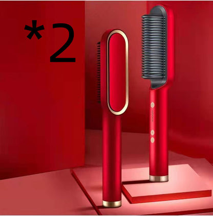 Cepillo Eléctrico 2 en 1 – Alisado y Rizado Profesional con Tecnología de Iones Negativos