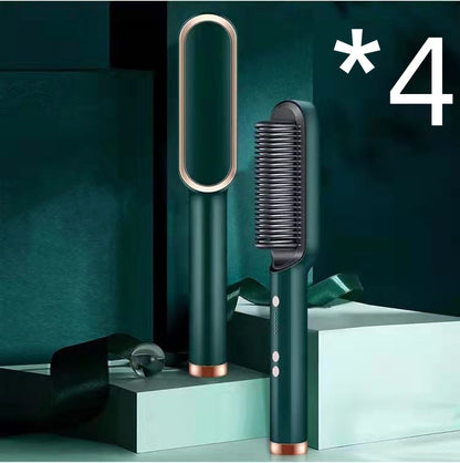 Cepillo Eléctrico 2 en 1 – Alisado y Rizado Profesional con Tecnología de Iones Negativos