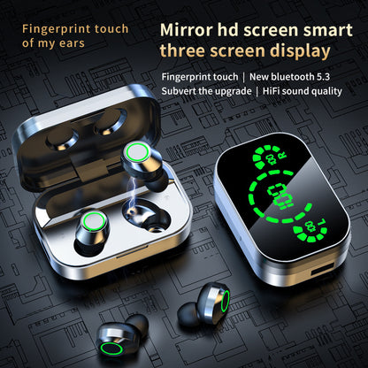 Auriculares Inalámbricos YD03 Bluetooth TWS con Pantalla Digital Inteligente, Luz LED de Respiración y Diseño In-Ear
