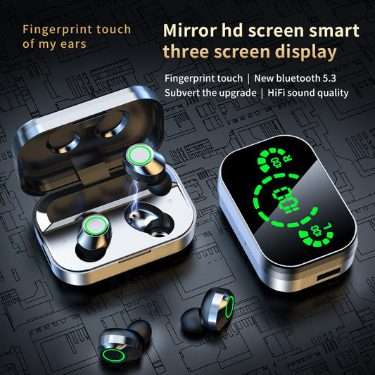 Auriculares Inalámbricos YD03 Bluetooth TWS con Pantalla Digital Inteligente, Luz LED de Respiración y Diseño In-Ear
